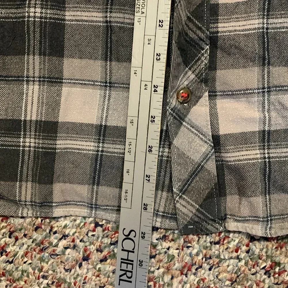 The North Face Men's Gray Tartan Plaid LS Button-Up Classic Flannel Shirt Sz S